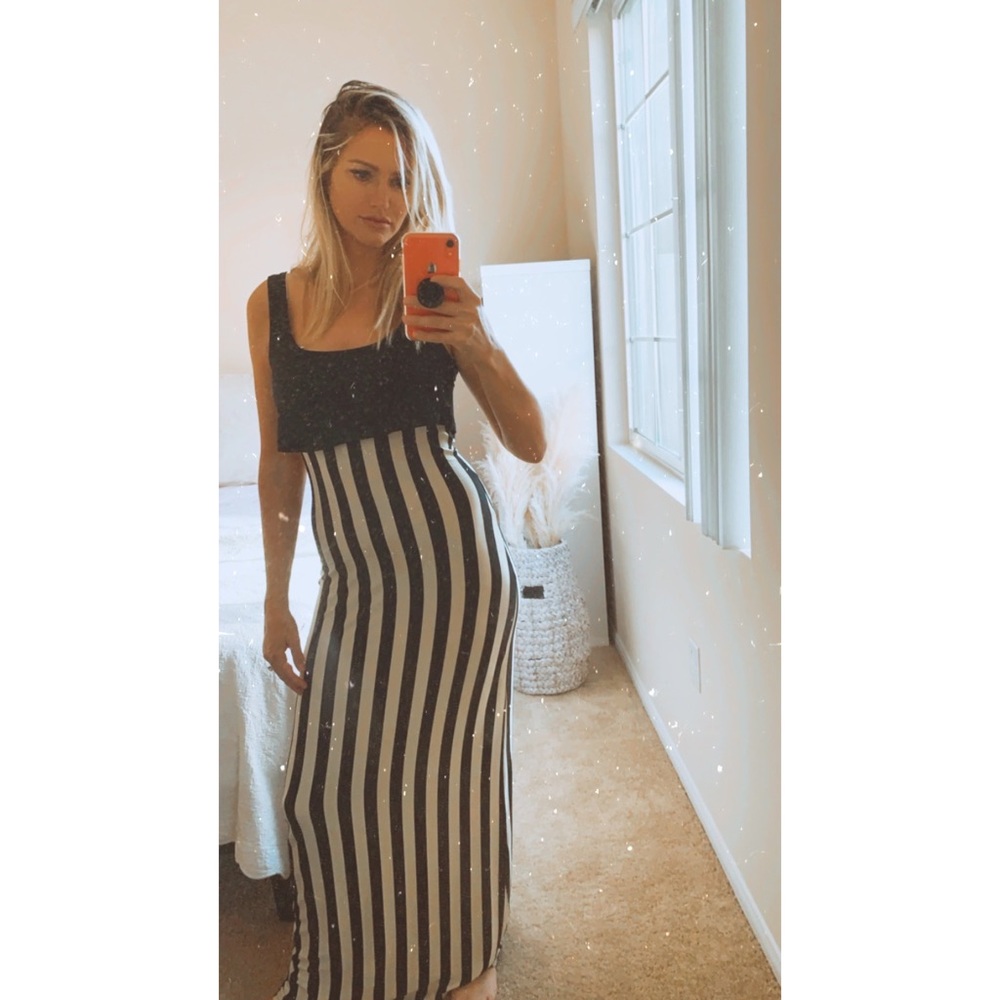 Stripped maxi dress